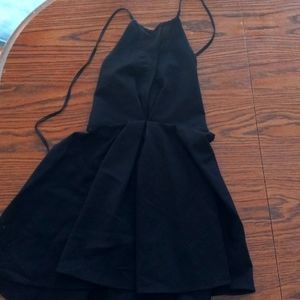 Black halter dress